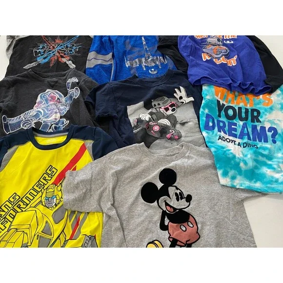 Star Wars Mickey Mouse Buzz Lightyear Boys Size 7 Mixed Bundle of 8 pieces - Picture 1 of 11